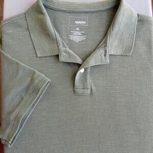 Sonoma The Supersoft Pique Polo Shirt Mens XL pale heathered green short sleeve